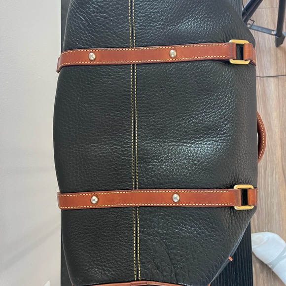 Dooney & Bourke Pebble Grain Large Satchel - Black and Tan - Picture 7 of 10